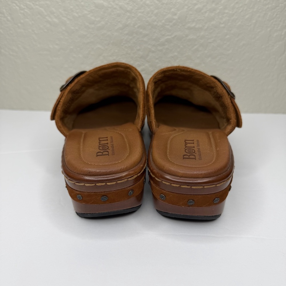 Born Women’s Banyan Suede Leather with Buckle detail Slip-on Comfort Clogs Sz 8 - Picture 5 of 11